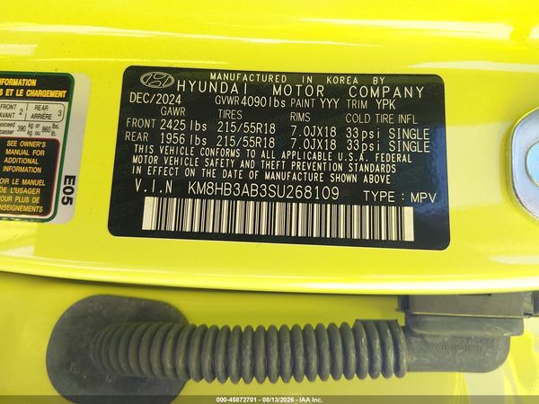 2025 HYUNDAI KONA SEL