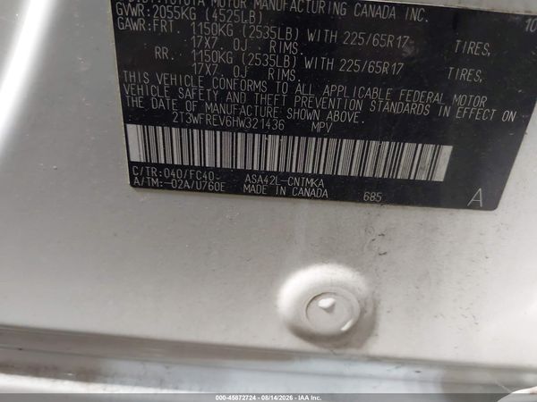 2017 TOYOTA RAV4 XLE