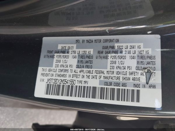 2021 MAZDA CX-9 GRAND TOURING