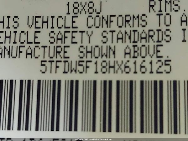 2017 TOYOTA TUNDRA SR5 5.7L V8