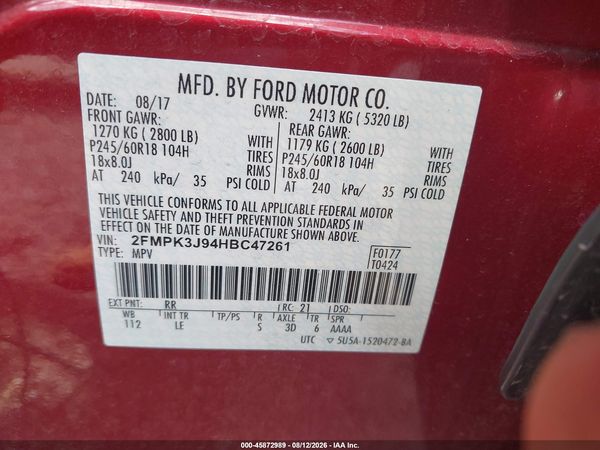2017 FORD EDGE SEL