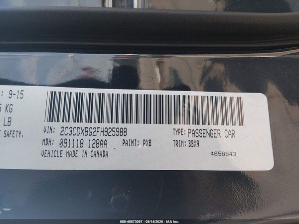 2015 DODGE CHARGER SE