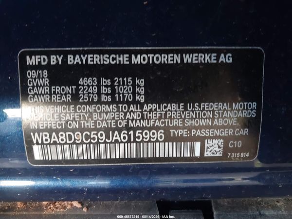 2018 BMW 330I XDRIVE
