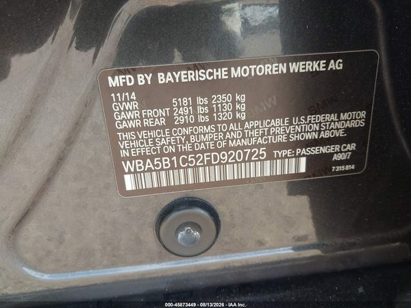 2015 BMW 535I