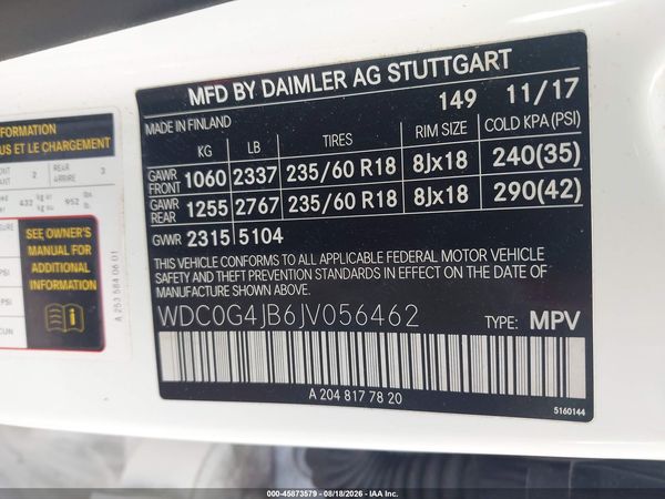 2018 MERCEDES-BENZ GLC 300 GLC300
