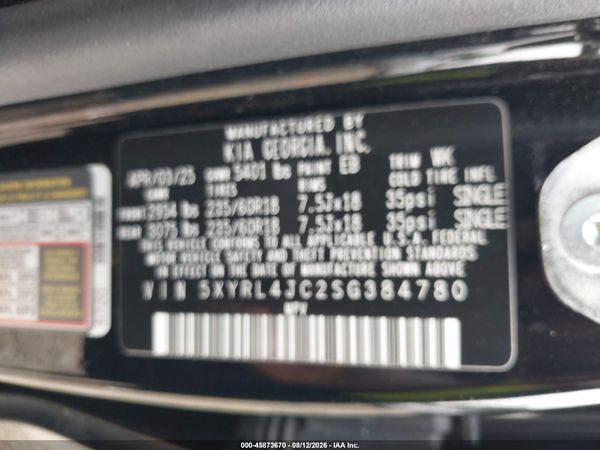 2025 KIA SORENTO S