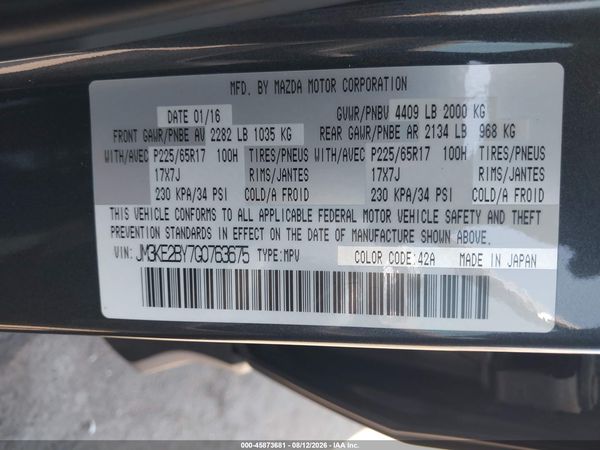 2016 MAZDA CX-5 SPORT