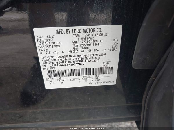 2017 FORD EDGE SEL — I9