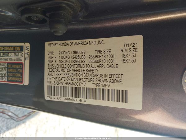 2021 HONDA CR-V 2WD EX