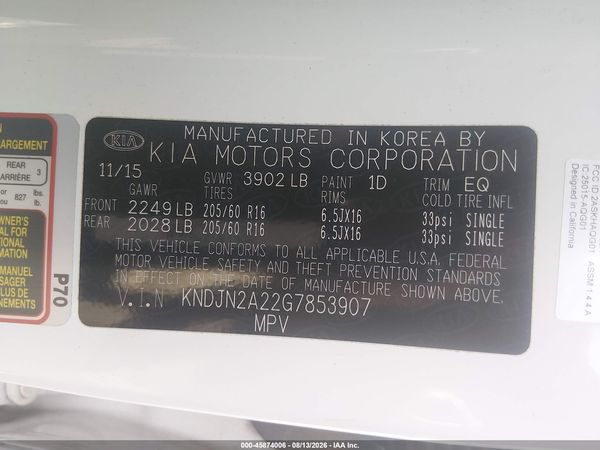 2016 KIA SOUL Plus