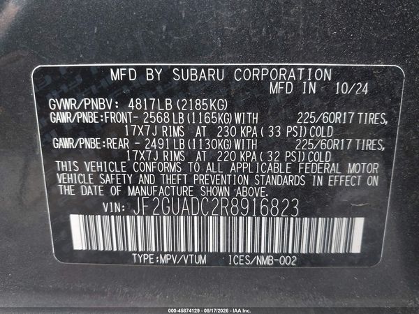 2024 SUBARU CROSSTREK PREMIUM — I9