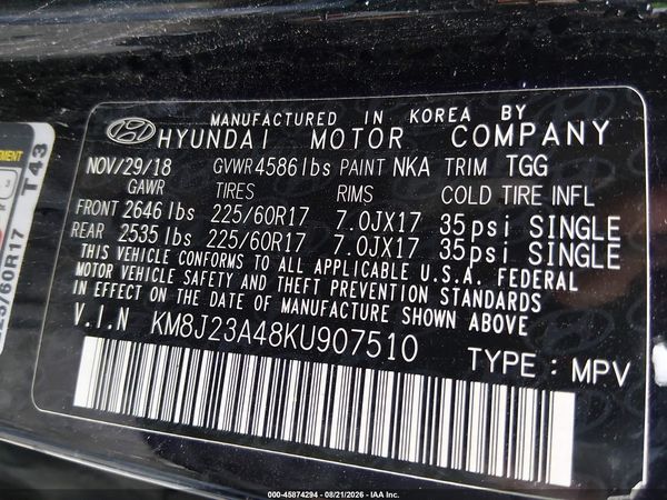 2019 HYUNDAI TUCSON SE — I9