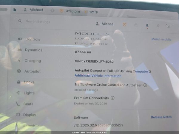 2020 TESLA MODEL 3
