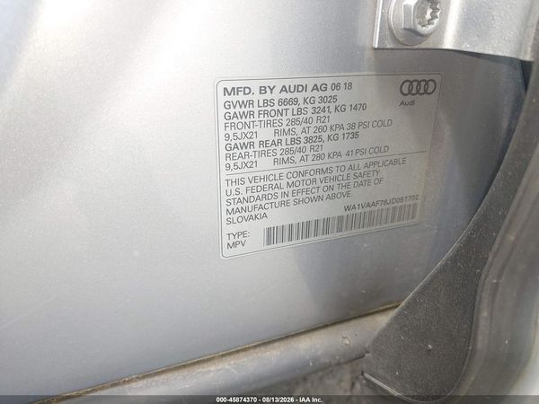 2018 AUDI Q7 3.0T PREMIUM