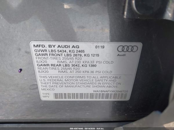 2019 AUDI Q5 45 PREMIUM