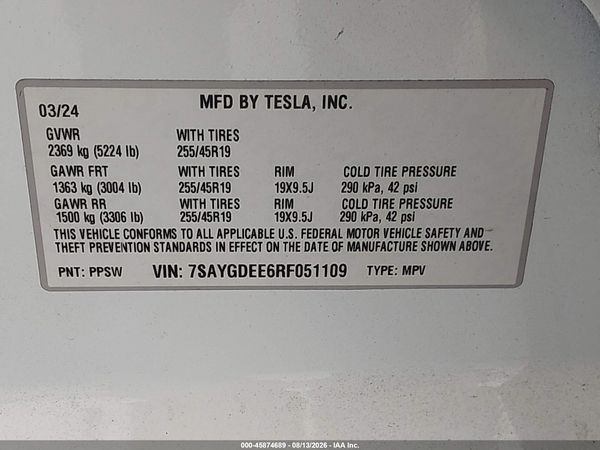 2024 TESLA MODEL Y
