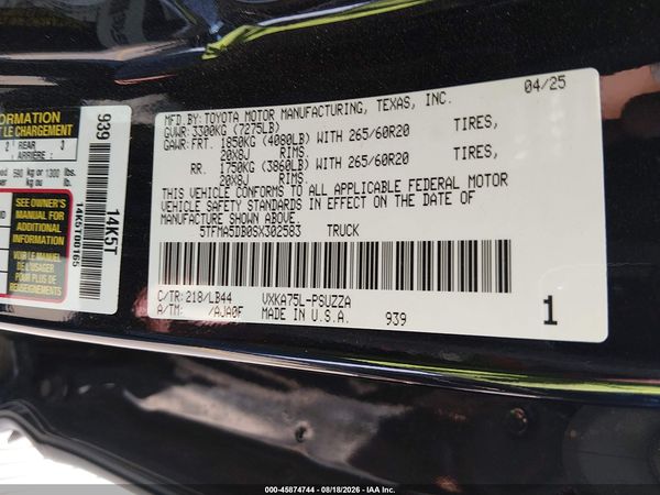 2025 TOYOTA TUNDRA 1794 EDITION