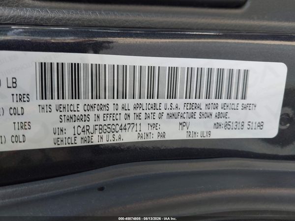 2016 JEEP GRAND CHEROKEE LIMITED