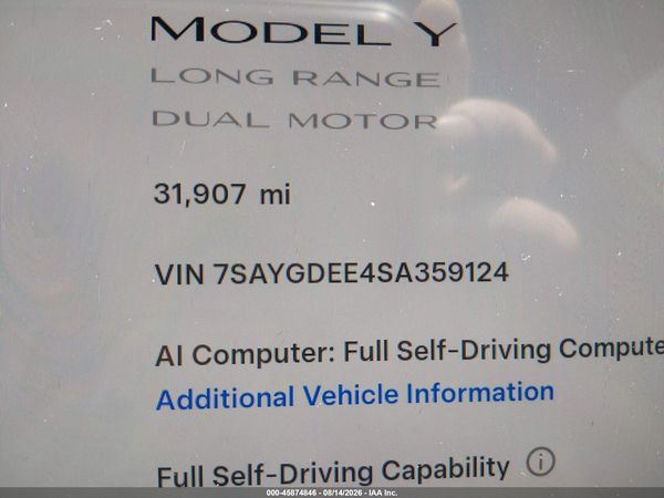 2025 TESLA MODEL Y