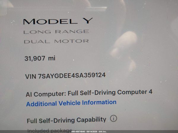 2025 TESLA MODEL Y