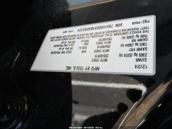 2025 TESLA MODEL Y