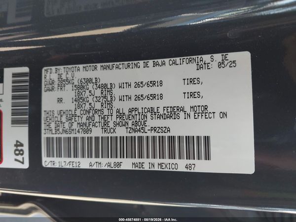 2025 TOYOTA TACOMA TRD SPORT