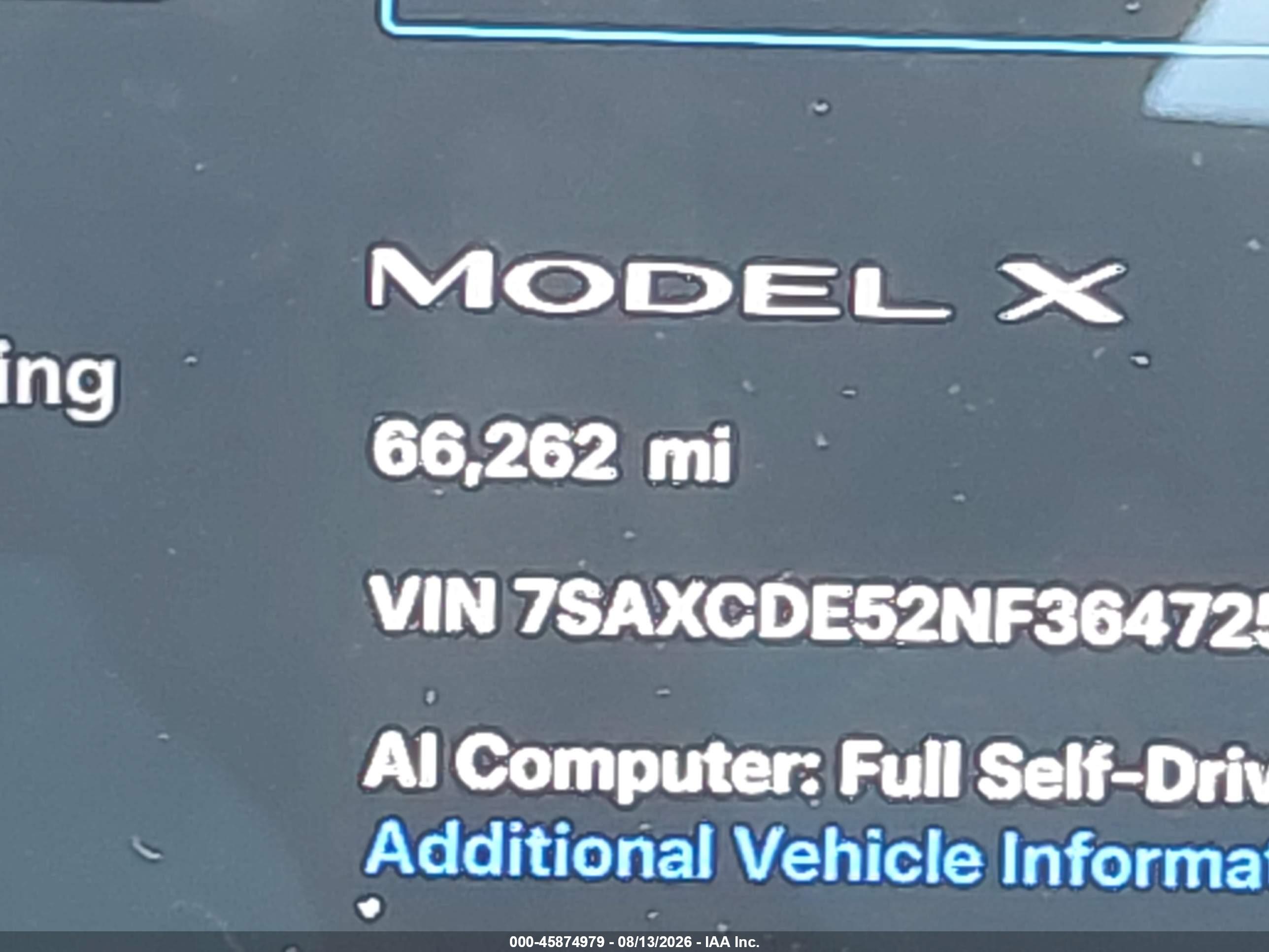 2022 TESLA MODEL X