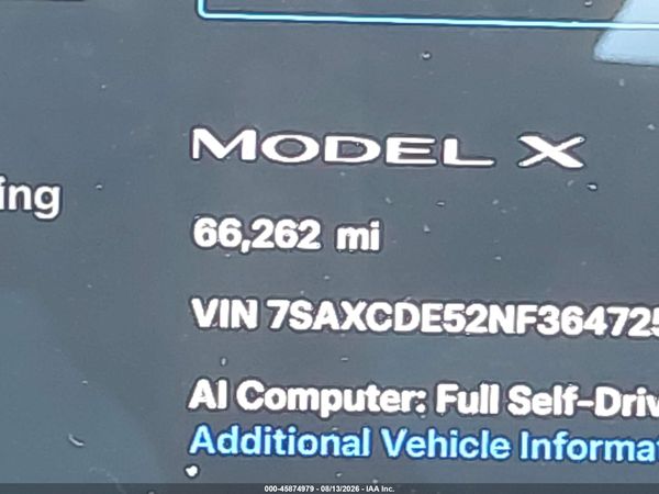 2022 TESLA MODEL X
