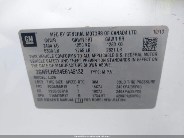2014 CHEVROLET EQUINOX LTZ — I9