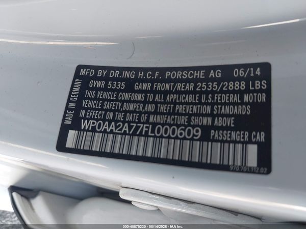 2015 PORSCHE PANAMERA 4