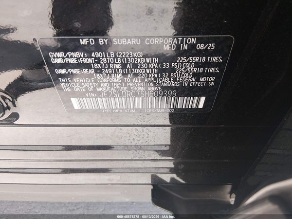 2025 SUBARU FORESTER LIMITED