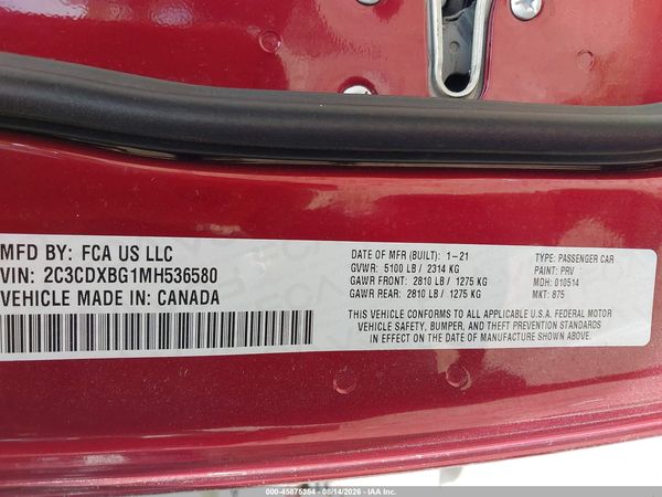 2021 DODGE CHARGER SXT RWD