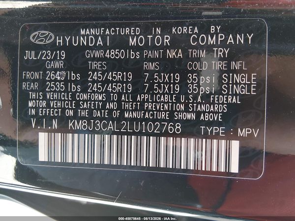 2020 HYUNDAI TUCSON SPORT