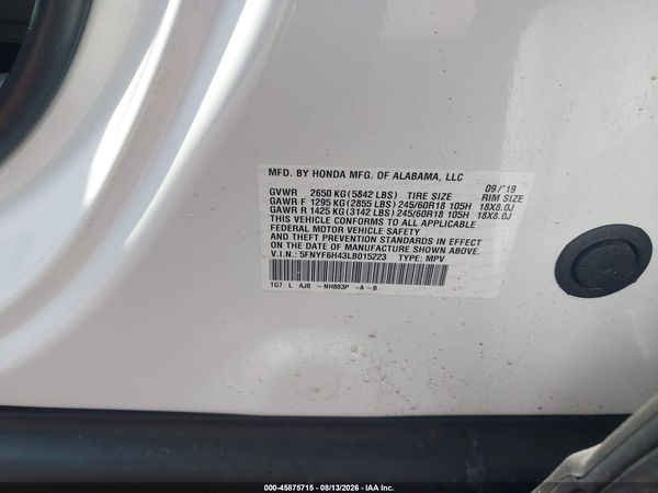 2020 HONDA PILOT AWD EX-L W/NAVI