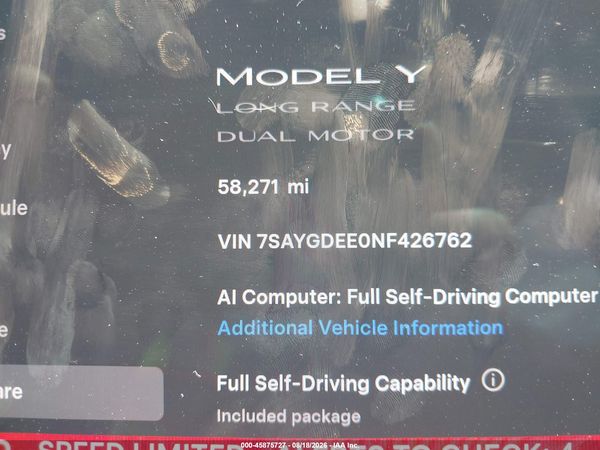 2022 TESLA MODEL Y