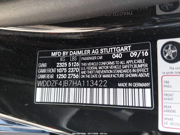 2017 MERCEDES-BENZ E 300 E300 — I9