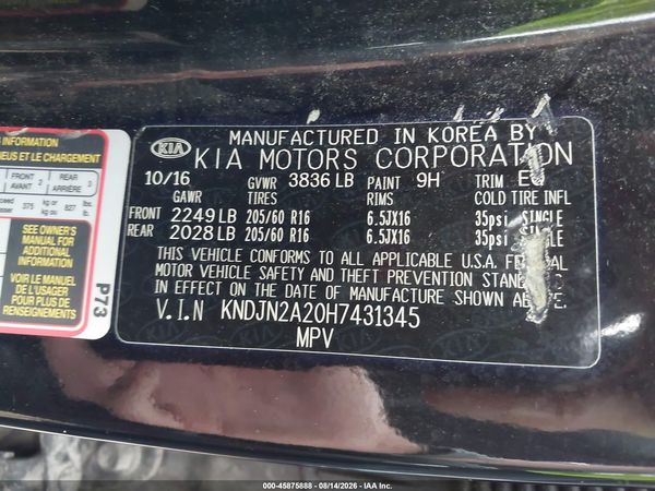2017 KIA SOUL Base