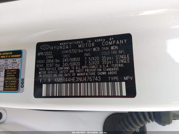 2022 HYUNDAI PALISADE SEL