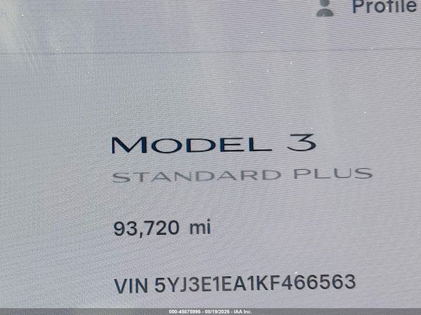 2019 TESLA MODEL 3