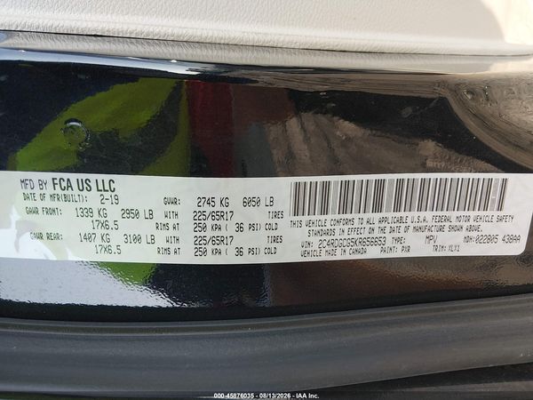 2019 DODGE GRAND CARAVAN SXT