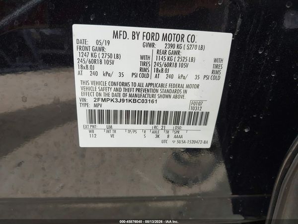 2019 FORD EDGE SEL