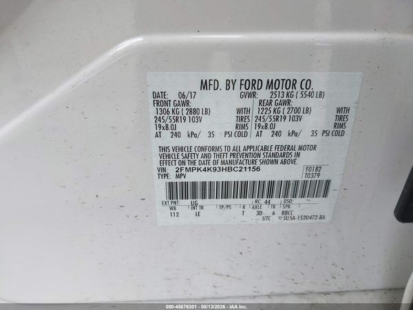 2017 FORD EDGE TITANIUM