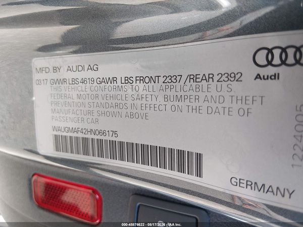 2017 AUDI A4 ULTRA PREMIUM