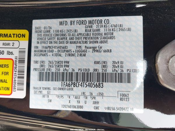 2026 FORD MUSTANG GT PREMIUM FASTBACK
