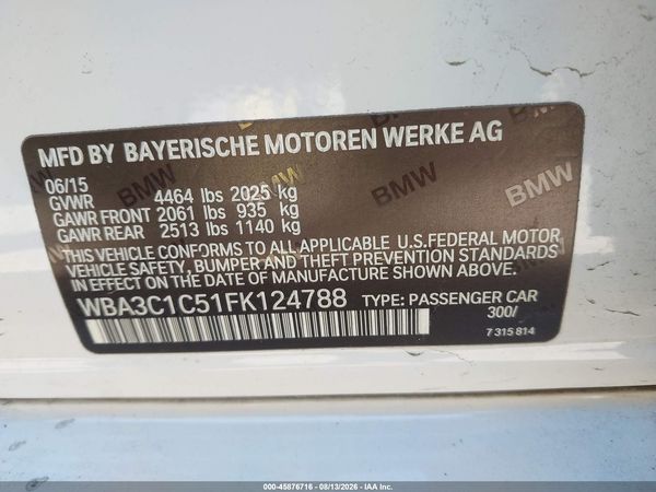 2015 BMW 328I