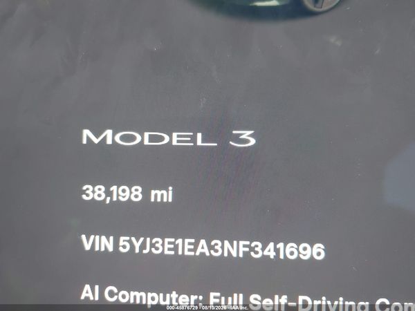 2022 TESLA MODEL 3 REAR-WHEEL DRIVE