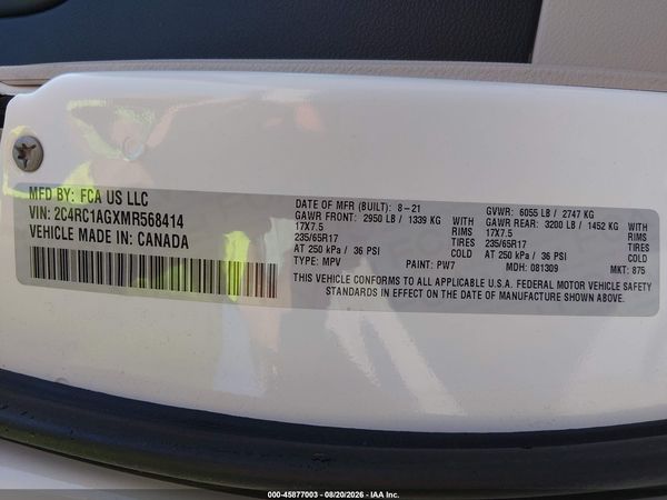 2021 CHRYSLER VOYAGER L — I9