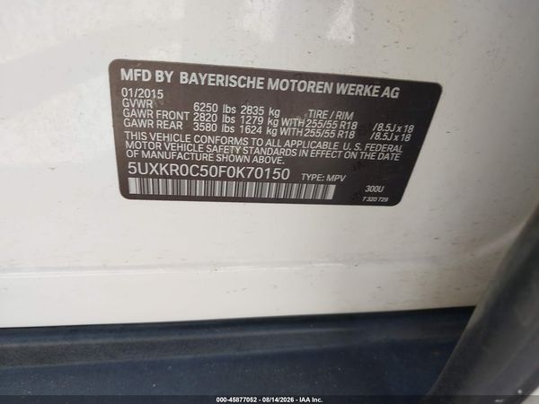 2015 BMW X5 XDRIVE35I
