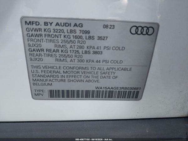 2024 AUDI Q8 E-TRON PREMIUM PLUS QUATTRO