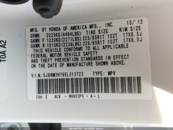 2014 HONDA CR-V EX-L